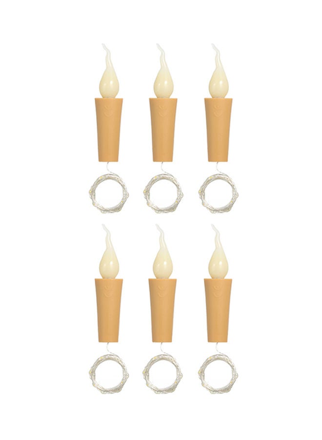 NIBEMINENT Pack Of 6 21 String LED Stopper Design Atmosphere Lamp White 10x5.50x8cm  - Image 1