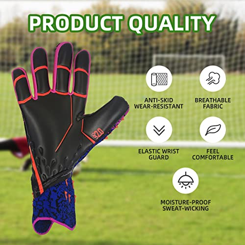 Scott Edward Football Goalkeeper Gloves for Boys Kids Children Adult Soccer Goalkeeper Kit Premium Goalkeeper Gloves Super Grip & Protection Size 6/7/8/9/10 - Image 2