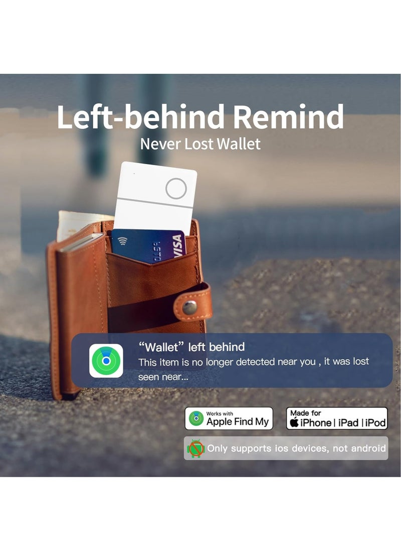 RSH Wallet Tracker Card Rechargeable Key Finder Luggage Tracker Item Locator Work with Apple Find My,Smart Bluetooth Tracker for Suitcase,Bag,Backpack Smart Tag Finder 2 Pack (Not Supported Android)  - Image 3