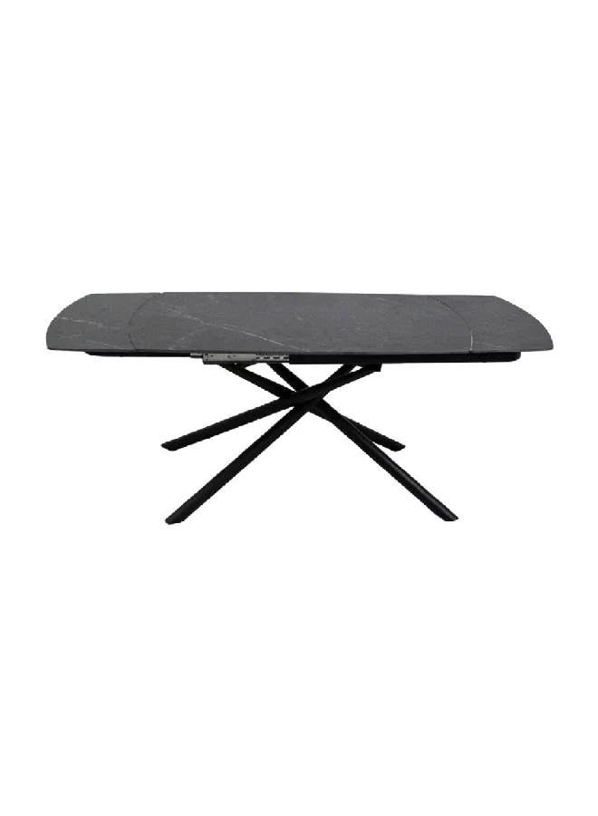 Micasa Rock Board Rectangular High-Quality And Durable Dining Table Black 63.49 X 63.49 X 63.49 Cm Zdt2022-A