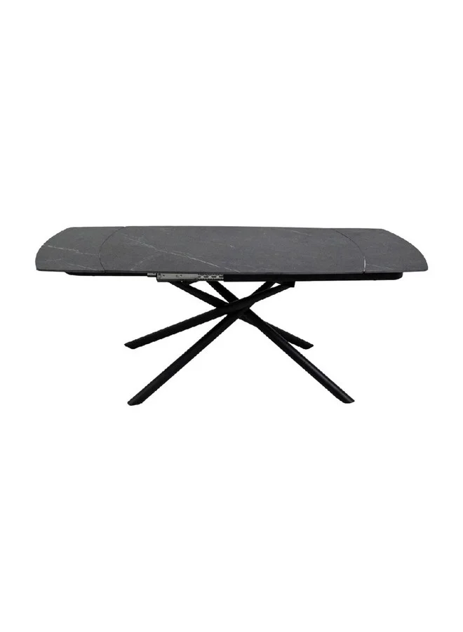 Micasa Rock Board Rectangular High-Quality and Durable Extendable Dining Table Black 75 x 80 x 190 cm ZDT2022-A