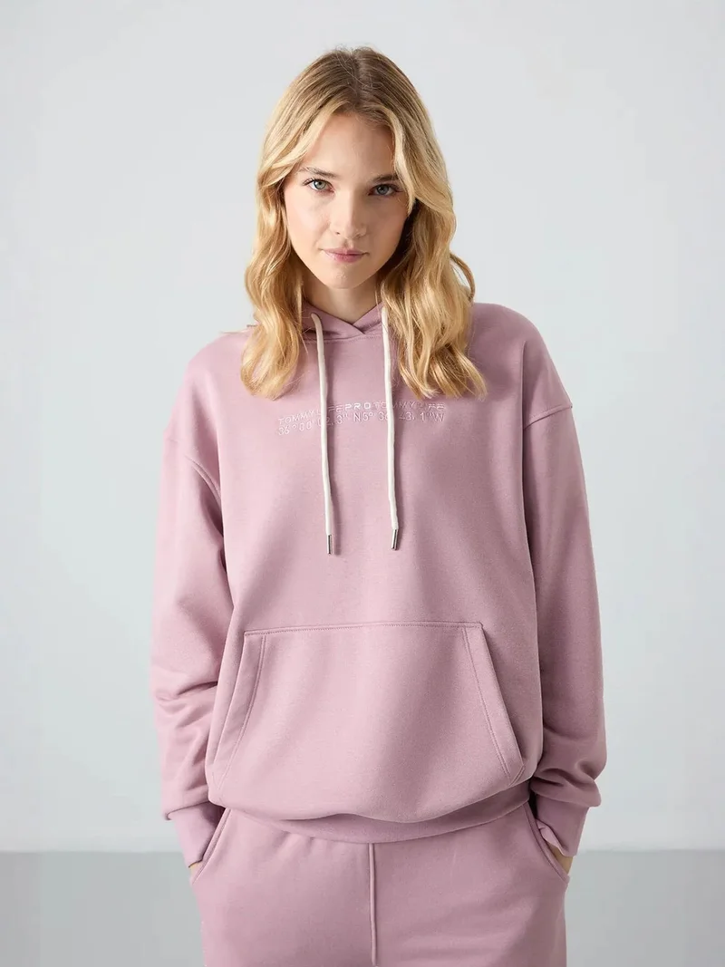 TOMMYLIFE TOMMY Oversized Hooded Sweatshirt And Pants Set
