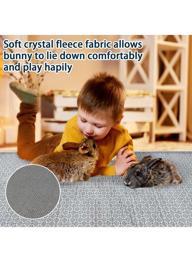 kathson Rabbit Cage Liners Washable 31"x78" Reusable Guinea Pig Cage Liner Soft Bunny Floor Mat Non-Slip Rabbit Rug Super Absorbent Bunny Carpet for Hamsters Ferrets All Small Animals - Image 5