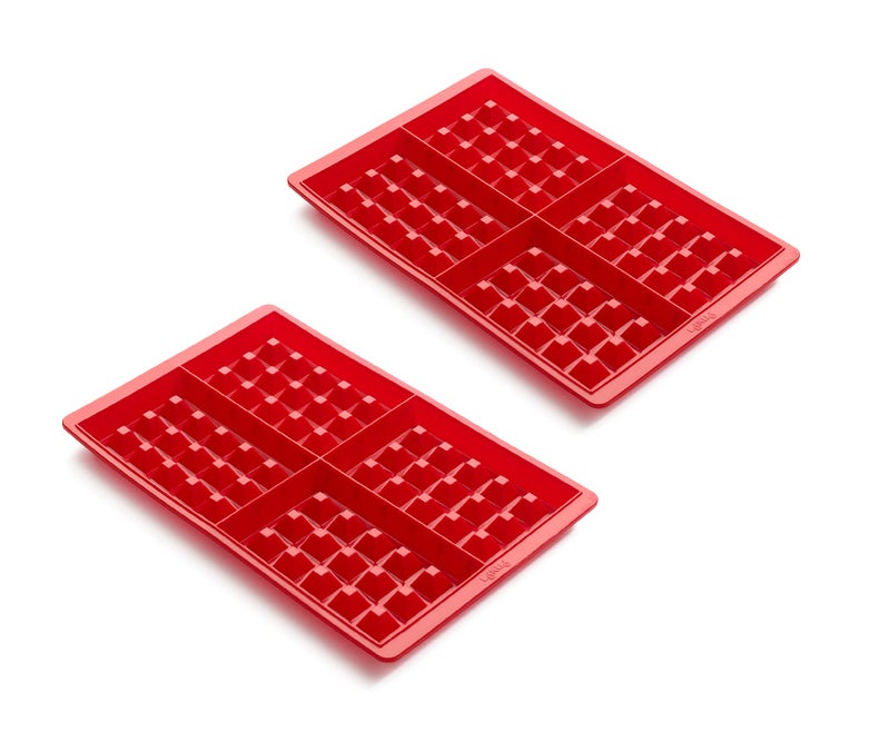 Lekue 0215000R01M017 Silicone Waffle Mold  Red  Set Of 2 - Image 1