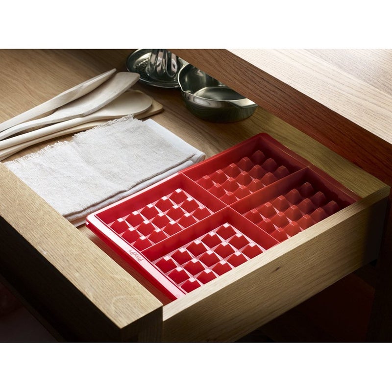 Lekue 0215000R01M017 Silicone Waffle Mold  Red  Set Of 2 - Image 2