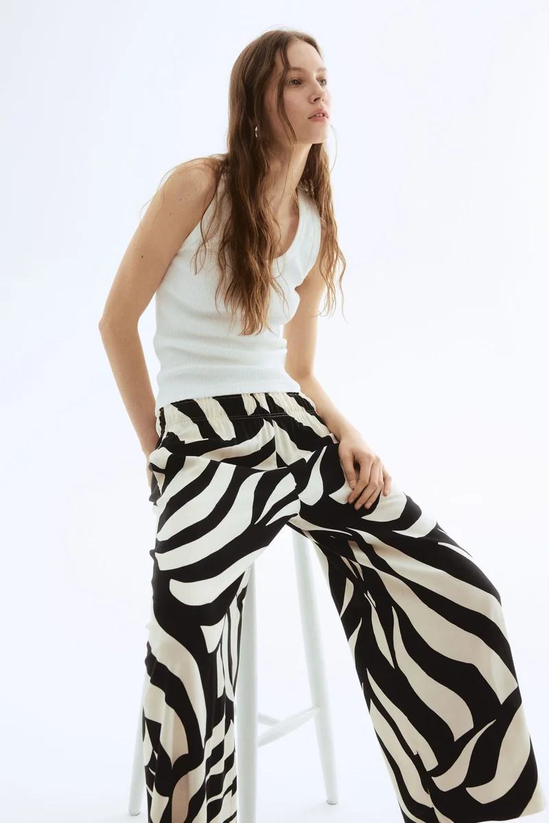 H&M Cropped pull-on trousers