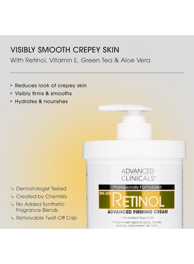 Advanced Clinicals Wrinkles & Uneven Texture Treatment – Advanced Clinicals Retinol Body Lotion & Face Moisturizer for Firming, Smoothing & Anti-Aging Renewal - Image 2
