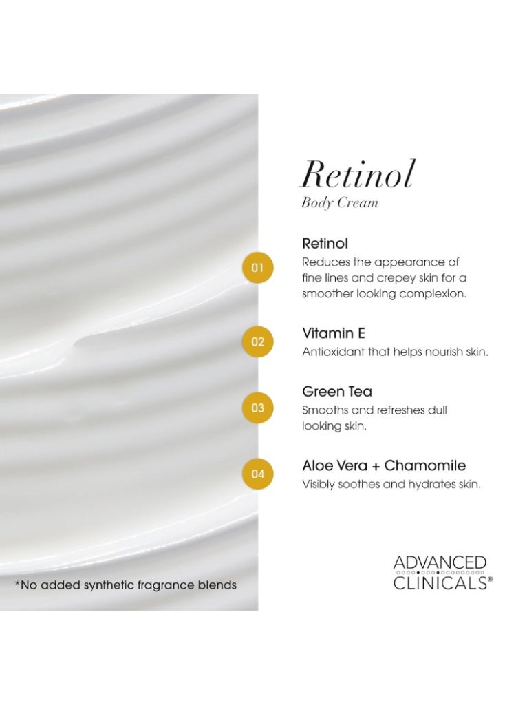 Advanced Clinicals Wrinkles & Uneven Texture Treatment – Advanced Clinicals Retinol Body Lotion & Face Moisturizer for Firming, Smoothing & Anti-Aging Renewal - Image 4