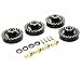 Treal Brass Extended Wheel Spacers 4p 5mm Axle Counter Weight Type B for Axial SCX24 Deadbolt C10 Gladiator Bronco Black - Image 4