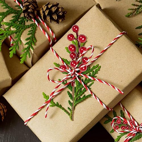 LLZLL 32 Pack Christmas Tree Decorations, Artificial Red Berry Stems 6.5 Inch Christmas Berry Picks with Holly Berries for Xmas Winter Holiday Home DIY Ornaments - Image 5