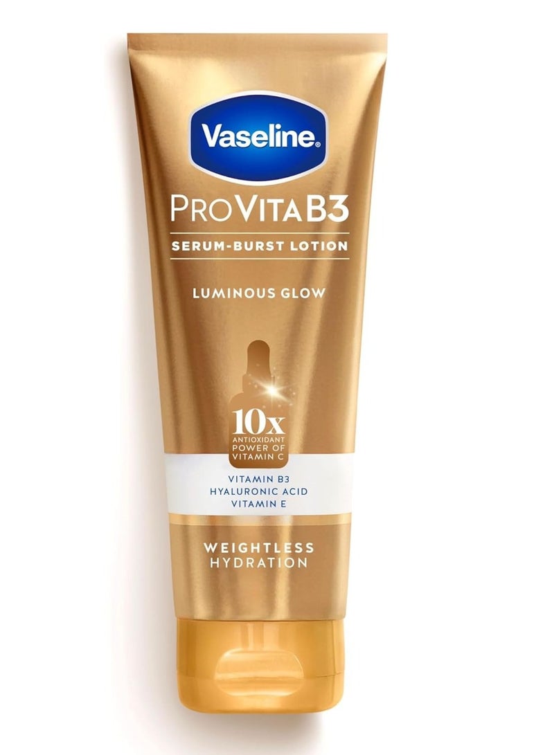 Vaseline Pro VitaB3 Serum Burst Lotion Luminous Glow Healthy, Glowing Skin, Lightweight 10x Antioxidant Power of Vitamin C with Vitamin B3, Hyaluronic Acid & Vitamin E, 7.5 Fl Oz - Image 1