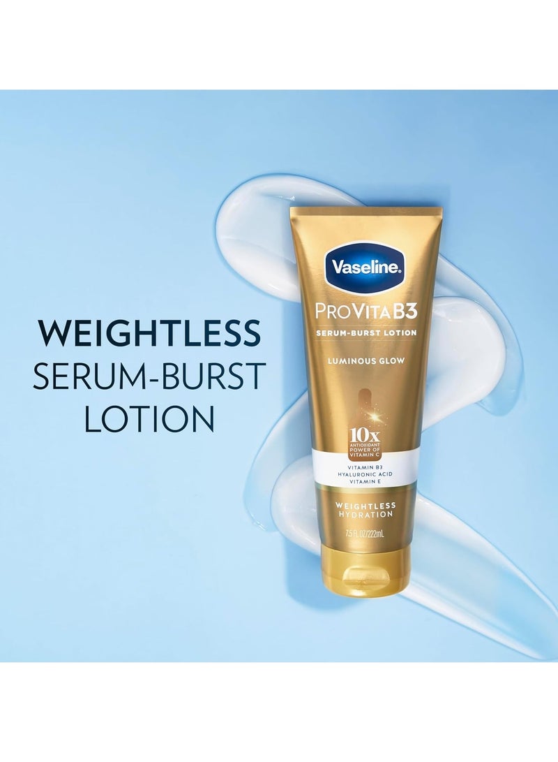 Vaseline Pro VitaB3 Serum Burst Lotion Luminous Glow Healthy, Glowing Skin, Lightweight 10x Antioxidant Power of Vitamin C with Vitamin B3, Hyaluronic Acid & Vitamin E, 7.5 Fl Oz - Image 2