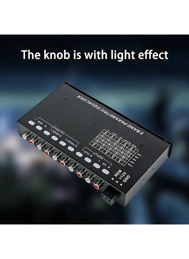 Common 5 Band Car Audio Equalizer 12V Six Channel Crossover Amplifier For Home System - Image 4