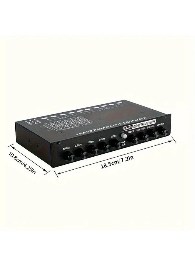 Common 5 Band Car Audio Equalizer 12V Six Channel Crossover Amplifier For Home System - Image 3
