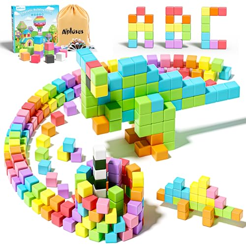 Apluses Magnetic Blocks Magnet Building Cubes for Toddlers Classroom Must Haves STEM Educational Toys for Kids Autism Sensory Montessori Magnet Toys for 3 4 5 6 7 8 Year Old Gift for Boys Girls - Image 1