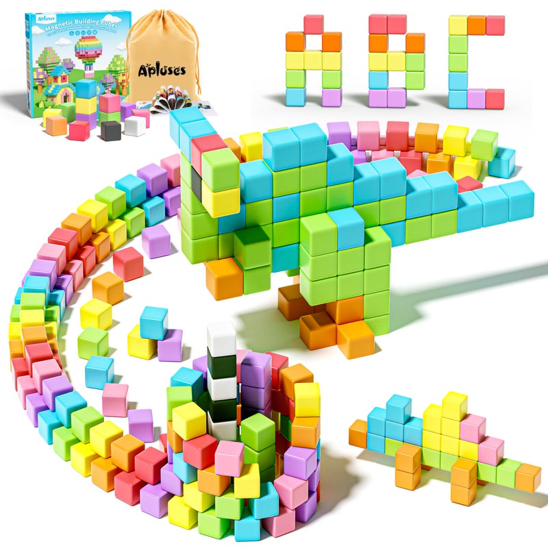 Apluses Magnetic Blocks Magnet Building Cubes for Toddlers Classroom Must Haves STEM Educational Toys for Kids Autism Sensory Montessori Magnet Toys for 3 4 5 6 7 8 Year Old Gift for Boys Girls - Image 3