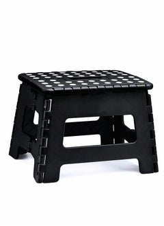 Lightweight Folding Step Stool Sturdy Design Easy Open Ideal for Kitchen Bathroom Bedroom Suitable for All Ages Black