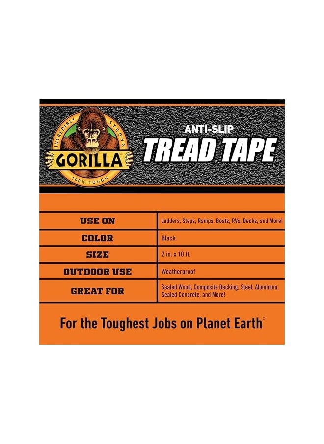 Gorilla Gorilla Anti-Slip Tread Tape, 2" X 10' Roll, Black (Pack Of 1)  - Image 5