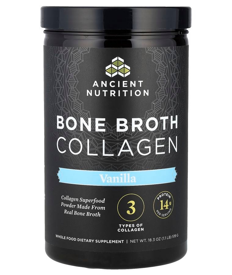 Ancient Nutrition Bone Broth Collagen Vanilla 18.3 oz (519 g)