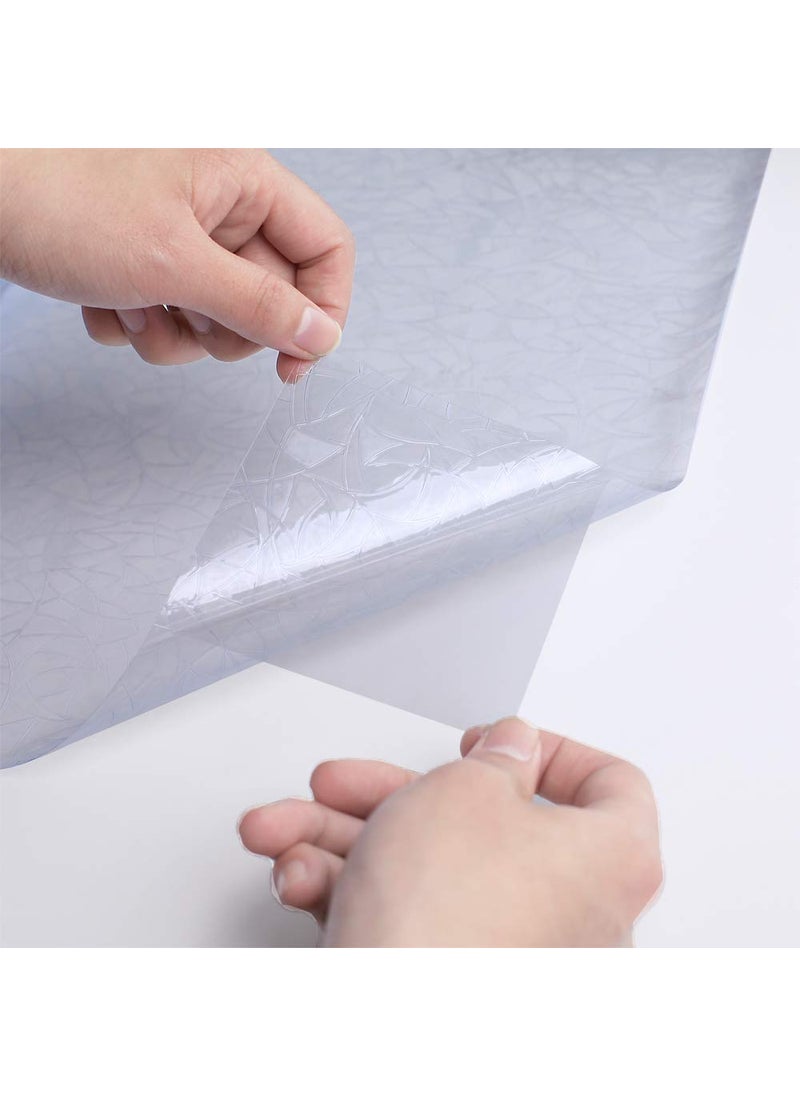 WPCTEV WPCTEV 3D Window Film No Glue Privacy for Glass Sticker Static Cling Heat Control Anti UV Non-Adhesive Decorative Crescent 17.7 Inch x 6.5 Feet  - Image 5