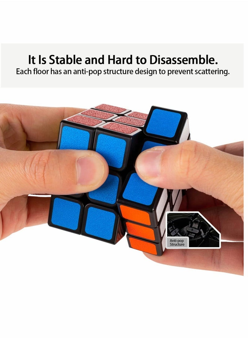 Rubix Cube Speed Cube Smooth Turning Magic Cube 3 3 3 Brain Teaser Puzzle Cube Sticker (2.2 inches) - Image 3