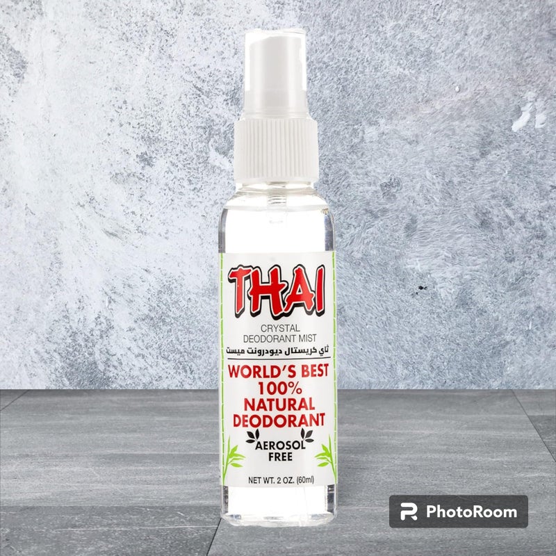 Thai Deodorant Stone THAI Travel Sized Crystal Mist Deodorant Body Spray, Unscented, 2 Fluid Ounce - Image 2