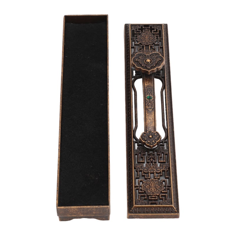محماس العطور بني البرونز بحجم 15 سم - حامل أعواد العطور بتصميم رائع مستوحى من الأثريات للغرفة التأمل والغرفة اليوغا وتزيين المكتب والعلاج العطري الداخلي - Image 5
