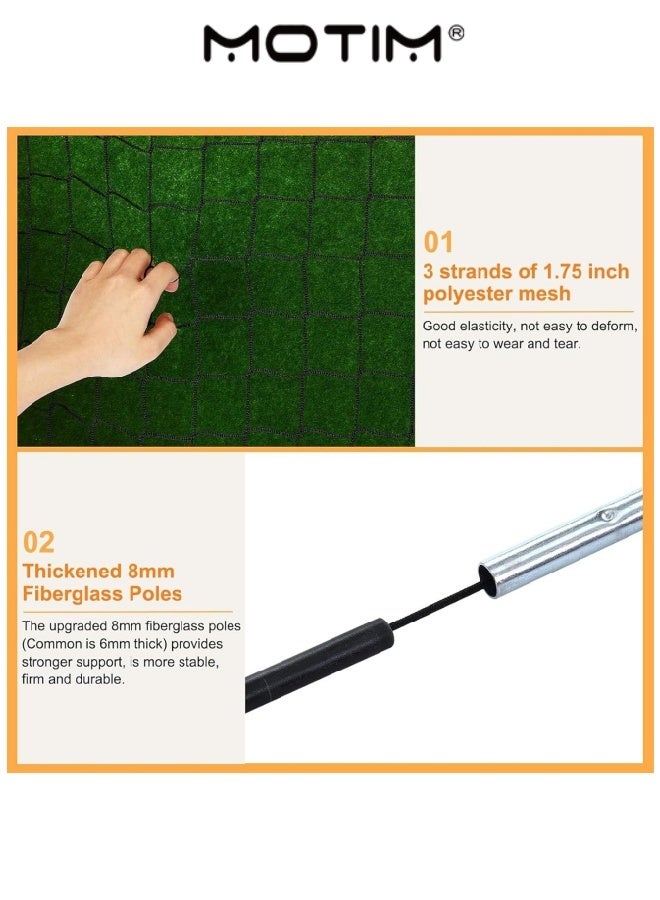 Motim Portable Soccer Goals 4x3' Foldable Soccer Net Folding Soccer Goals with Carry Bag for Youth Practice Training Football (Orange2PC)  - Image 3