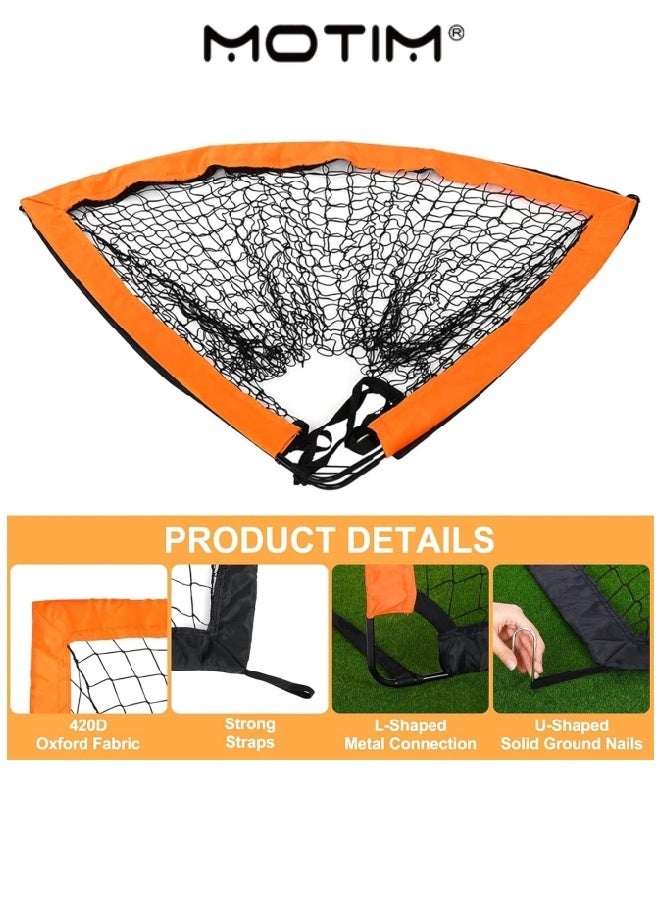 Motim Portable Soccer Goals 4x3' Foldable Soccer Net Folding Soccer Goals with Carry Bag for Youth Practice Training Football (Orange2PC)  - Image 5