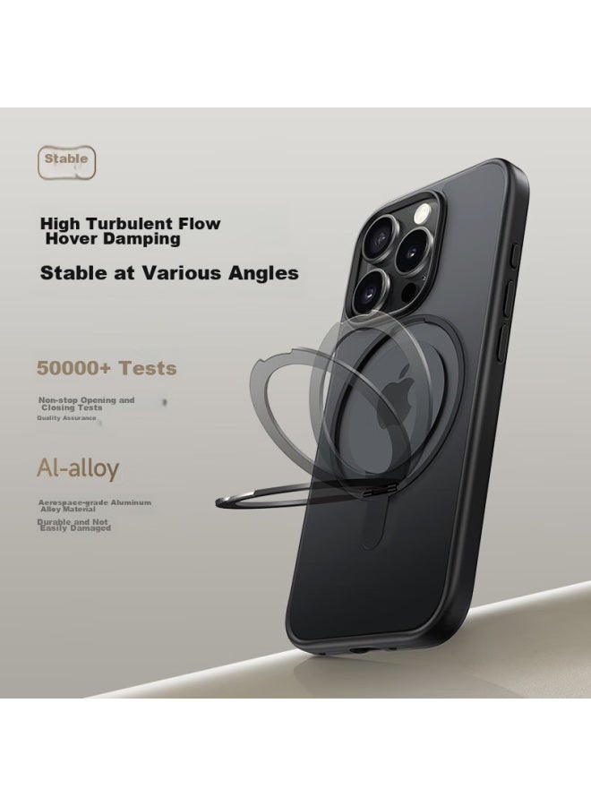 WP W&p Phone Case Stand For Iphone 16 Pro Max, Protective Cover With Magsafe Magnetic Charging, Shockproof Frosted Pivot Case, Dark Black Wp - Image 5
