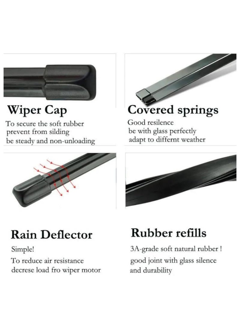 Elshafey Windshield Wipers Front Wiper Blades For BMW 7 Series F01 F02 F03 F04 model 2008-2015 26"+18" Car Windshield Wipers - Image 3