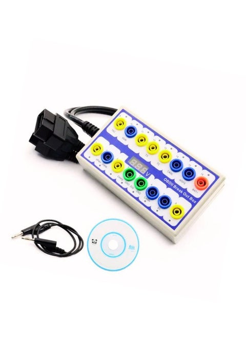 Automobile Protocol Detector, OBD2 Breakout Box, OBDII Multifunctional OBD Pin Connection Detector, Breakout Box for Car & Trucks