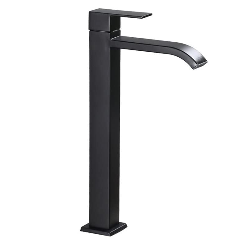 Carnival Ss-304 Extended Tall Body Basin Pillar Tap(12 Inches) For Bathroom,Washbasin (Black) - Stainless Steel, Painted - Image 1