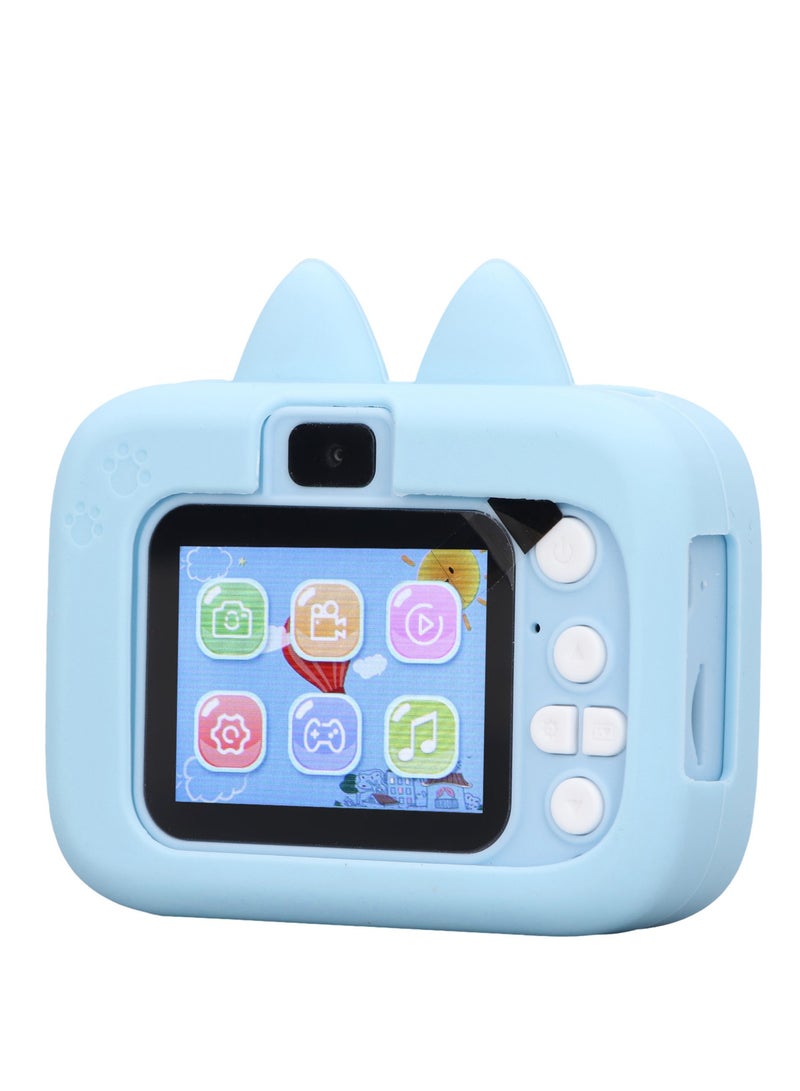 Velaurs Children'S Camera Toy Multifunctional Hd Lightweight Cute Appearance Cartoon Small Camera Suitable For Boys And Girls Blue - Image 1