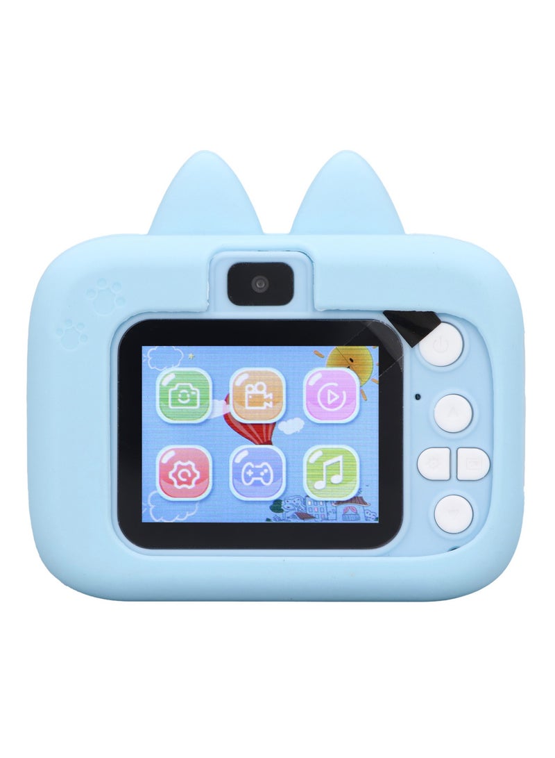 Velaurs Children'S Camera Toy Multifunctional Hd Lightweight Cute Appearance Cartoon Small Camera Suitable For Boys And Girls Blue - Image 2