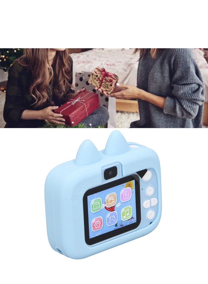 Velaurs Children'S Camera Toy Multifunctional Hd Lightweight Cute Appearance Cartoon Small Camera Suitable For Boys And Girls Blue - Image 5