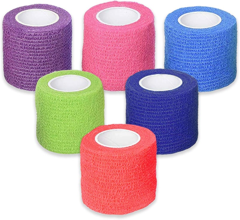 Ever Ready First Aid Self Adherent Cohesive Bandages 2 x 5 Yards  36 Count Rainbow Colors - Image 1