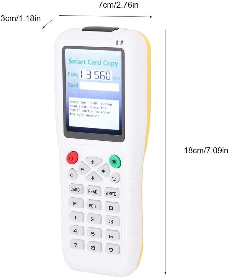 كلاراكو قارئ بطاقات IC، قارئ/كاتب بطاقات هوية محمول متعدد الترددات بواجهة USB، جهاز نسخ مفاتيح RFID مع وظيفة نسخ لاسلكي، يدعم ID/IC/MF1/125 كيلو هرتز 13.56 ميجا هرتز لأنظمة التحكم في الوصول - Image 5