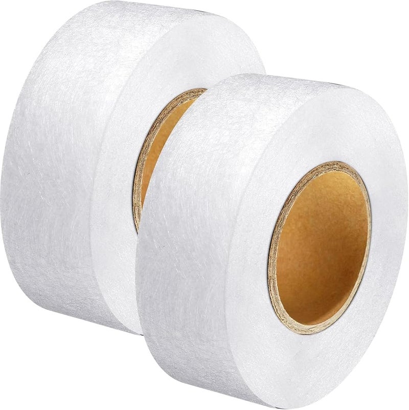 SHINEDOWN No Sew Hemming Tape, 1/2 Inch, 27 Yards Iron On Adhesive Fabric Tape for Pants and Clothes, 2 Pack Sewing Tape for Hemming, Easy to Use with Iron for Quick Fabric Fix - Image 1