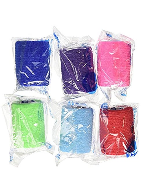 Dynarex Dynarex 3183 Sensi Wrap, Self Adherent, 3" x 5 yard, Rainbow, Pack of 96 
