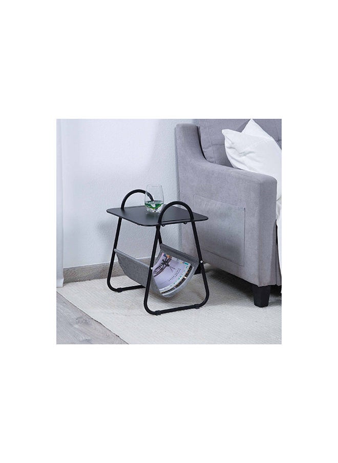 Pan Home - Swoon End Table With Storage Black/Grey - Image 1