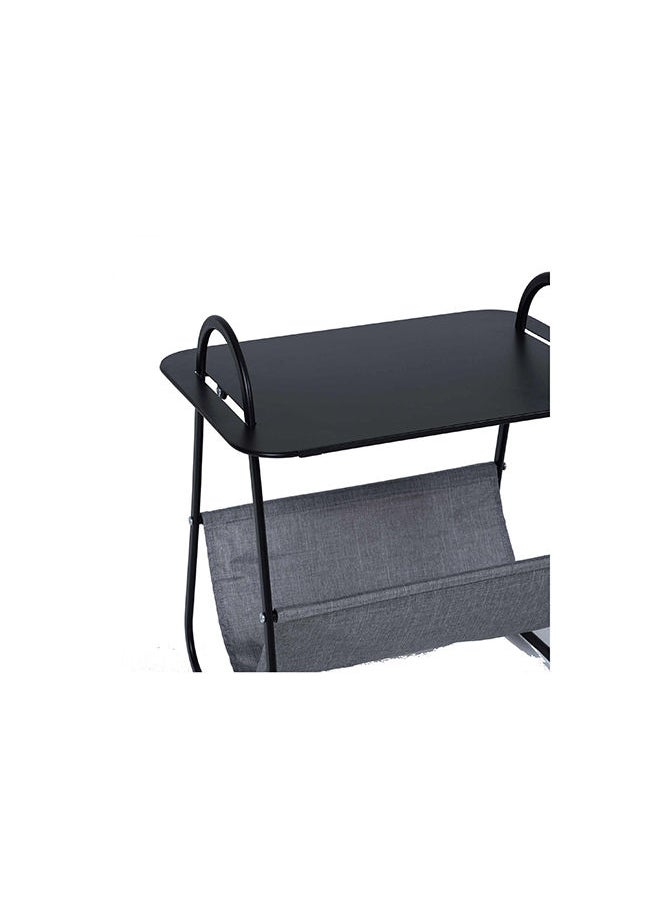 Pan Home - Swoon End Table With Storage Black/Grey - Image 1
