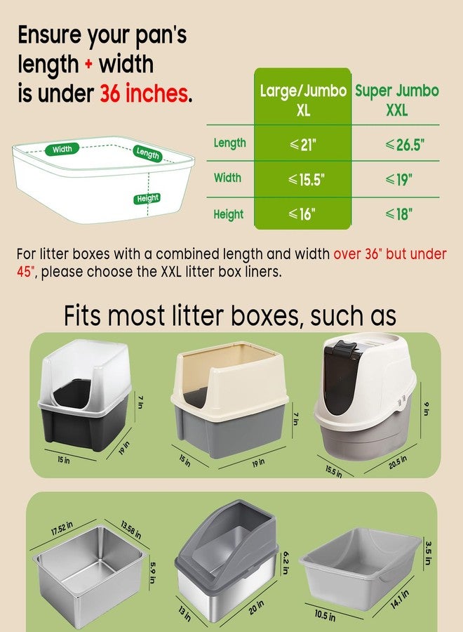 AWoHH 30 Tidy Draw-Pack Cat Litter Box Liners, Secure Fit With Rubber Band, Tear-free, Drawstring Large/Jumbo 36" x 16" Cat Litter Liner Bags For Litter Box, Firm Easy Fit, Heavy Duty - Image 5