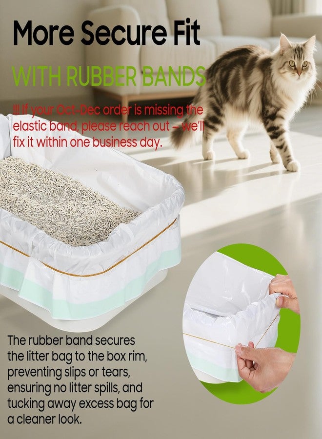 AWoHH 30 Tidy Draw-Pack Cat Litter Box Liners, Secure Fit With Rubber Band, Tear-free, Drawstring Large/Jumbo 36" x 16" Cat Litter Liner Bags For Litter Box, Firm Easy Fit, Heavy Duty - Image 4