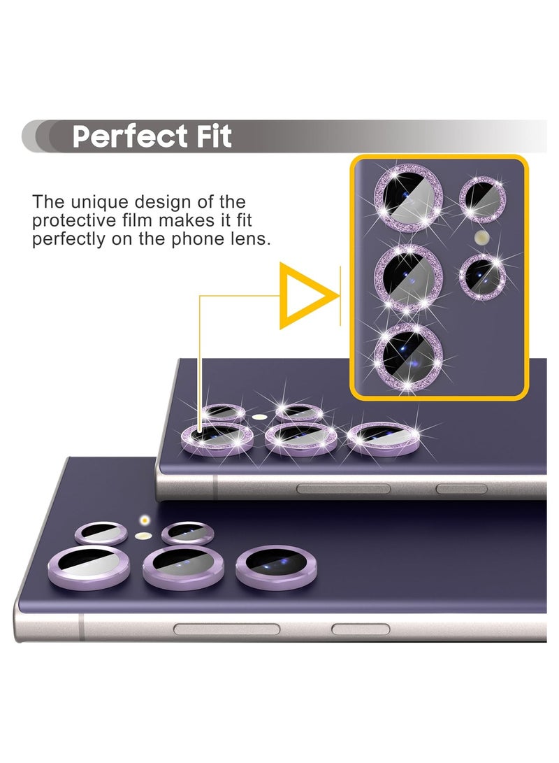 ELTRAZONE 2-Pack for Samsung Galaxy S24 Ultra Camera Lens Protector, 9H Tempered Glass Protective Lens Flim for Samsung Galaxy S24 Ultra Camera Lens Cover-Purple - Image 3