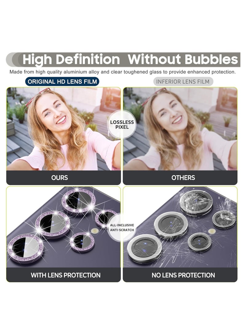 ELTRAZONE 2-Pack for Samsung Galaxy S24 Ultra Camera Lens Protector, 9H Tempered Glass Protective Lens Flim for Samsung Galaxy S24 Ultra Camera Lens Cover-Purple - Image 5