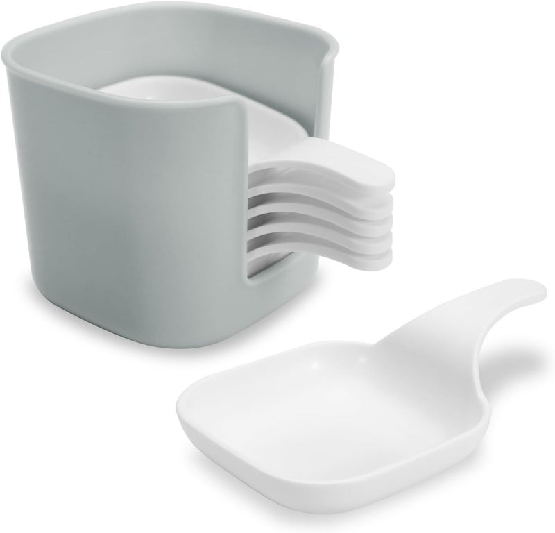 Ramkuwar Square Salad Dish Snack Dishes Reusable Dinner Dish with Storage Box Multifunction Small Plates for Salad Chips Sushi Sauce (Pack of 1) - Image 1