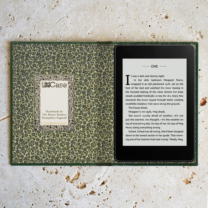 KleverCase Universal Book Cover for eReader Devices with 6 to 6.8 Inch Screen. Works with kobo, Nook, Kindle, Kindle Paperwhite, Sony, storytel and More. (Floral Green My Book) - Image 3