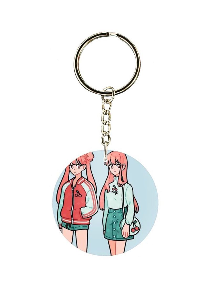 Cartoon Character Printed Keychain