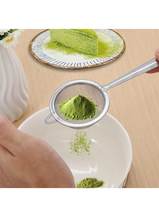 2PCS Pure Matcha Sifter, Tea Strainer, Very Fine Mesh, Stainless Steel, Eliminate Clumps In Green Tea Powder for Baking, Tea - Image 4